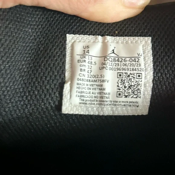 Jordan Black and Blue High-Top Sneakers - Picture 3 of 5